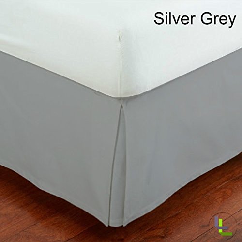 Details about   Extra PKT 1 Piece Box Plated Bed Skirt Cotton 1000 TC Dark Grey Solid US Size 